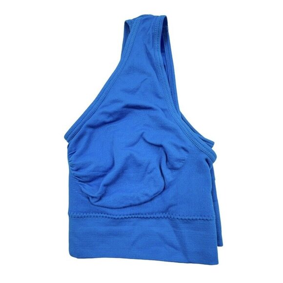 Activewear Sports Bras Set of 2 Size M Nylon Spandex Blue Pink - Picture 9 of 12